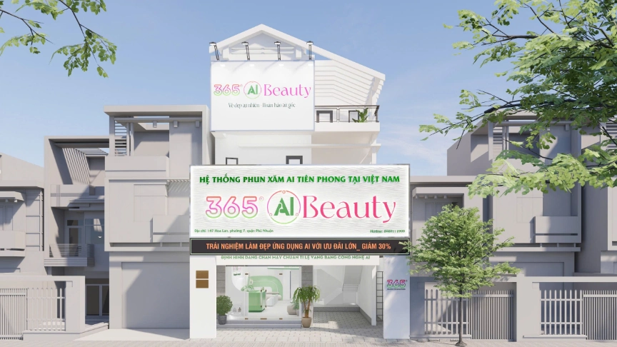 365 AI Beauty – Không gian làm đẹp tích hợp công nghệ AI hiện đại, thiết kế bởi CONN Design